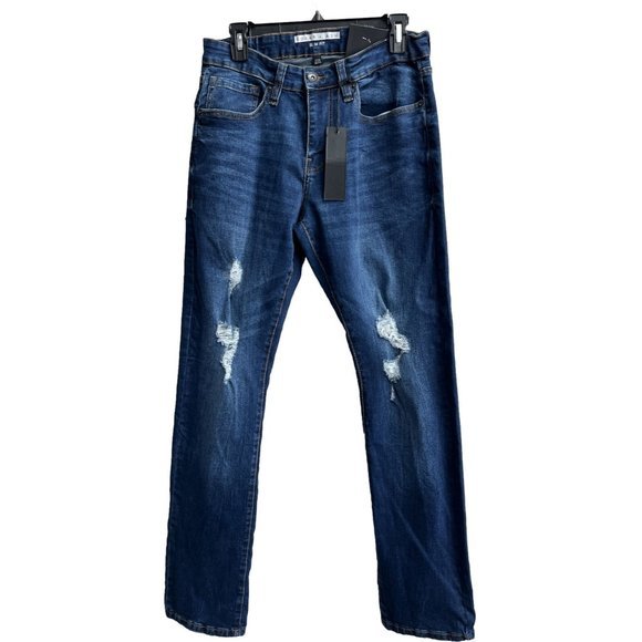 Mens Edgar + Ash 5 Pocket Denim Jeans-Slim Fit 30/32 Nwt - Picture 3 of 11